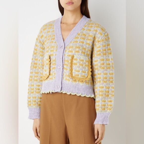 Mango Patch Pocket Cardigan New Pastel - Picture 2 of 5